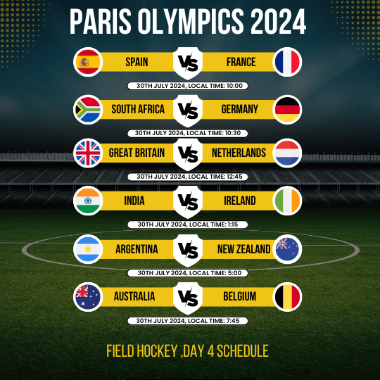 hockey matches today Olympics 2024