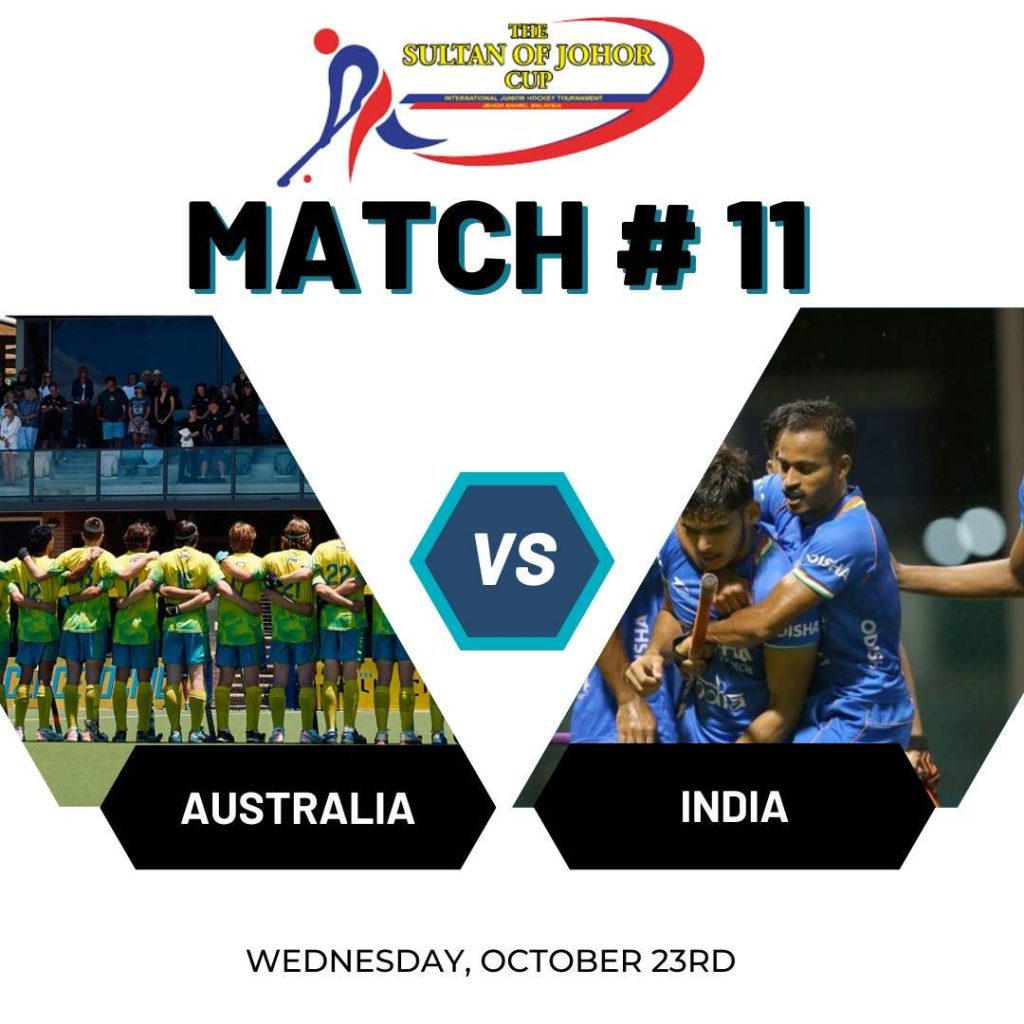 India Vs Australia hockey Sultan Johor cup 2024