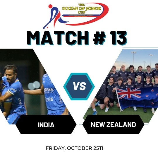 india vs new zealand hockey sultan johor cup 2024